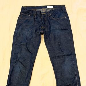 Gustin 100% Linen Selvedge Denim SKINNY Tagged 34W - 32/33 realistic W size